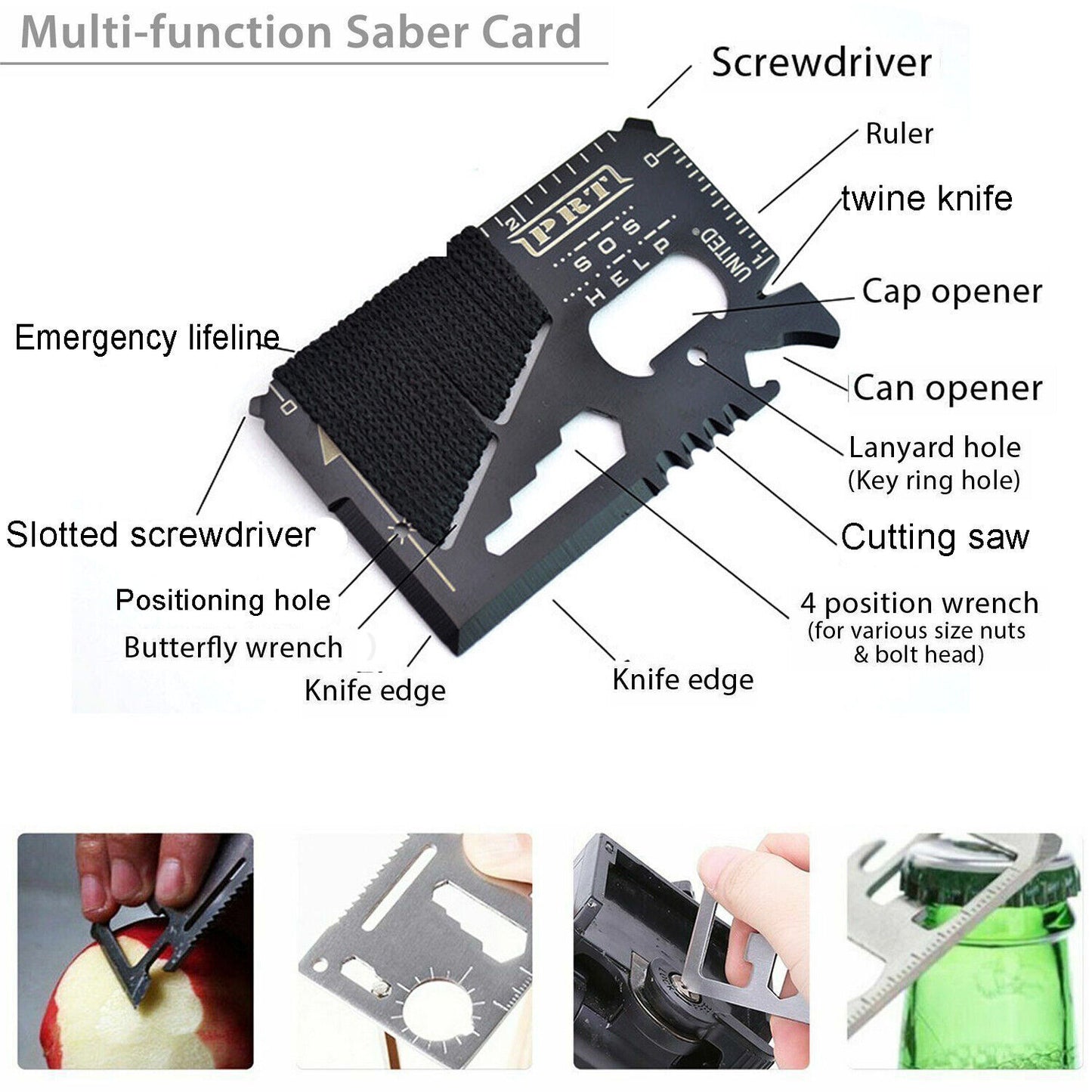 Outdoor Emergency Survival Gear (14 in 1)